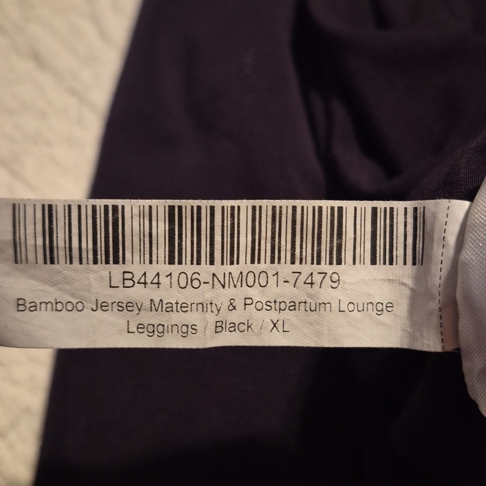Quince women's XL black bamboo jersey maternity & postpartum lounge pants VGUC - Picture 8 of 8